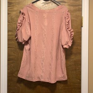 Ruffle sleeve detail top